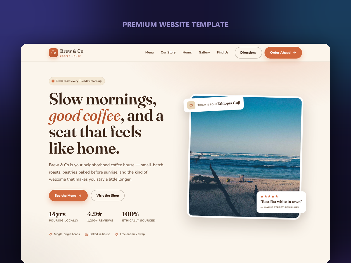 Brew — strona kawiarni